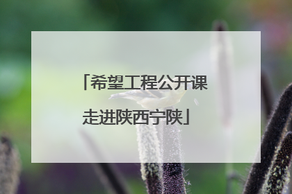 希望工程公开课走进陕西宁陕