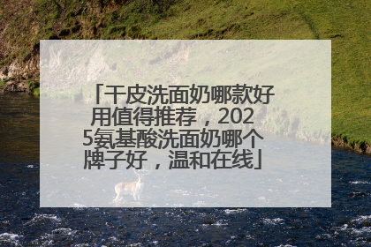 干皮洗面奶哪款好用值得推荐，2025氨基酸洗面奶哪个牌子好，温和在线