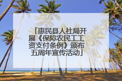 惠民县人社局开展《保障农民工工资支付条例》颁布五周年宣传活动