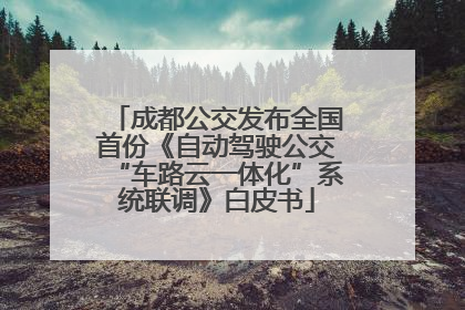 成都公交发布全国首份《自动驾驶公交“车路云一体化”系统联调》白皮书