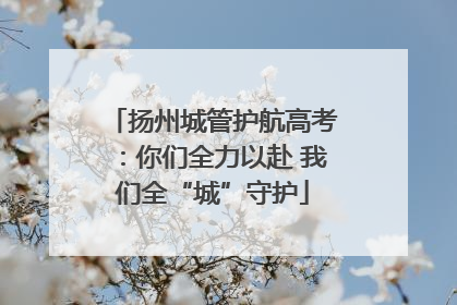 扬州城管护航高考：你们全力以赴 我们全“城”守护