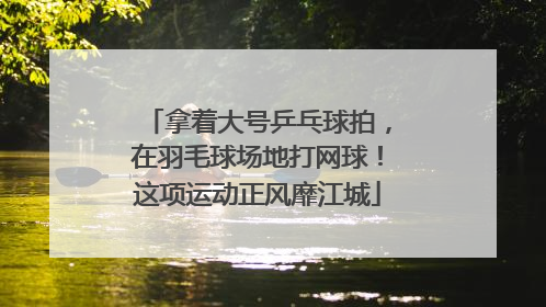 拿着大号乒乓球拍，在羽毛球场地打网球！这项运动正风靡江城