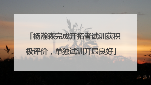 杨瀚森完成开拓者试训获积极评价，单独试训开局良好