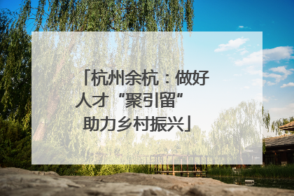 杭州余杭：做好人才“聚引留” 助力乡村振兴