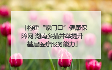 构建“家门口”健康保障网 湖南多措并举提升基层医疗服务能力