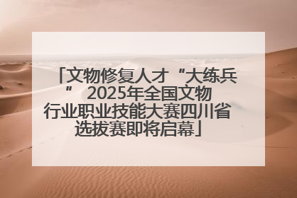 文物修复人才“大练兵” 2025年全国文物行业职业技能大赛四川省选拔赛即将启幕