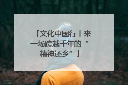 文化中国行丨来一场跨越千年的“精神还乡”