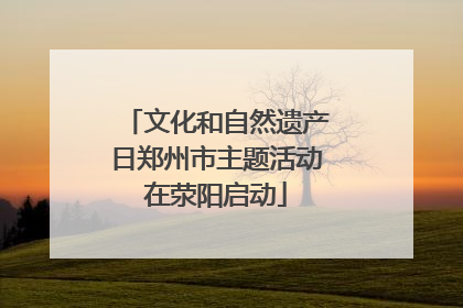 文化和自然遗产日郑州市主题活动在荥阳启动
