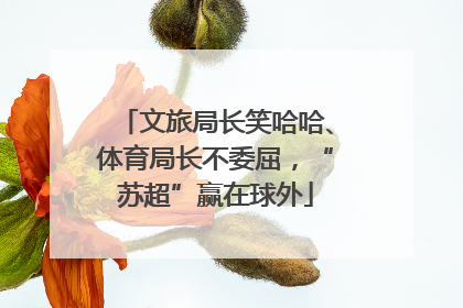 文旅局长笑哈哈、体育局长不委屈，“苏超”赢在球外