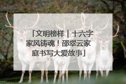 文明榜样｜十六字家风铸魂！邵翠云家庭书写大爱故事