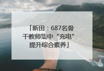 新田：687名骨干教师集中“充电” 提升综合素养