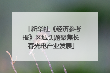 新华社《经济参考报》区域头题聚焦长春光电产业发展