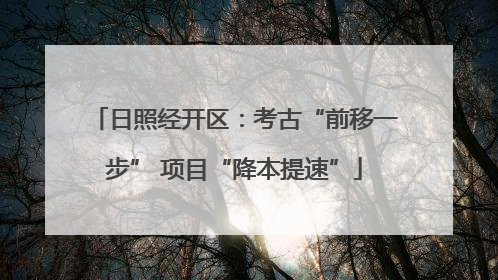 日照经开区：考古“前移一步” 项目“降本提速”
