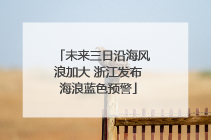 未来三日沿海风浪加大 浙江发布海浪蓝色预警