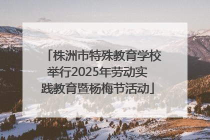 株洲市特殊教育学校举行2025年劳动实践教育暨杨梅节活动