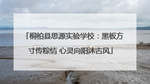 桐柏县思源实验学校：黑板方寸传粽情 心灵向阳沐古风
