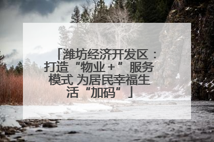 潍坊经济开发区：打造“物业＋”服务模式 为居民幸福生活“加码”