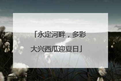 永定河畔，多彩大兴西瓜迎夏日