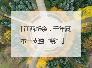 江西新余：千年夏布一支独“绣”