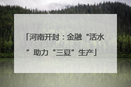 河南开封：金融“活水”助力“三夏”生产