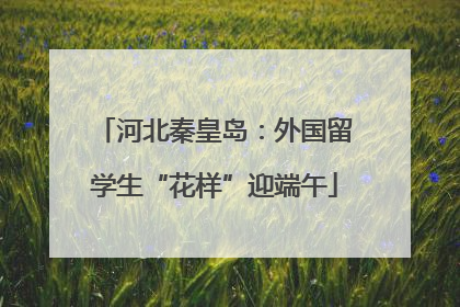 河北秦皇岛：外国留学生“花样”迎端午
