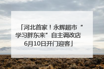河北首家！永辉超市“学习胖东来”自主调改店6月10日开门迎客