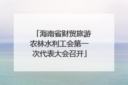 海南省财贸旅游农林水利工会第一次代表大会召开