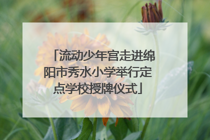 流动少年宫走进绵阳市秀水小学举行定点学校授牌仪式