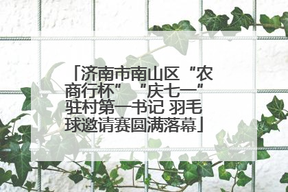 济南市南山区“农商行杯”“庆七一”驻村第一书记 羽毛球邀请赛圆满落幕