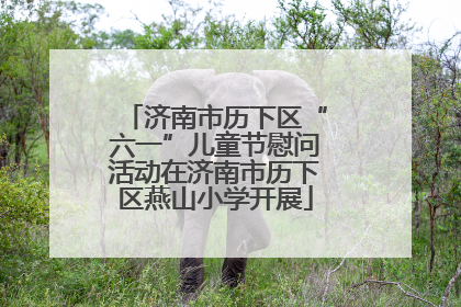 济南市历下区“六一”儿童节慰问活动在济南市历下区燕山小学开展