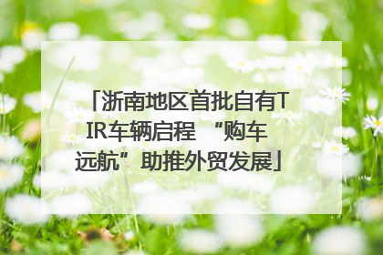 浙南地区首批自有TIR车辆启程 “购车远航”助推外贸发展