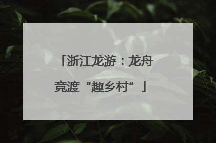浙江龙游：龙舟竞渡“趣乡村”