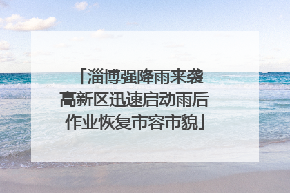 淄博强降雨来袭 高新区迅速启动雨后作业恢复市容市貌