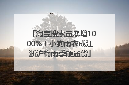 淘宝搜索量暴增1000%！小狗雨衣成江浙沪梅雨季硬通货