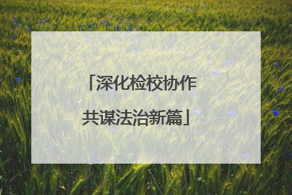 深化检校协作 共谋法治新篇