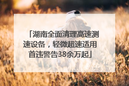 湖南全面清理高速测速设备，轻微超速适用首违警告38余万起