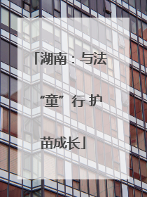 湖南：与法“童”行 护苗成长