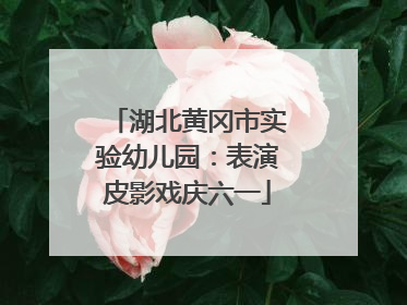 湖北黄冈市实验幼儿园：表演皮影戏庆六一