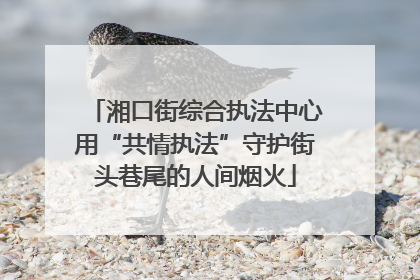 湘口街综合执法中心用“共情执法”守护街头巷尾的人间烟火