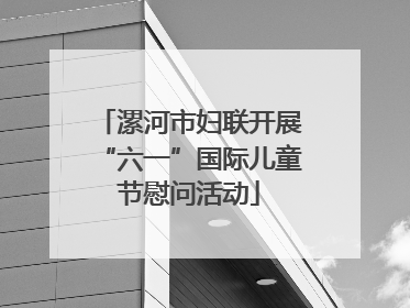 漯河市妇联开展“六一”国际儿童节慰问活动