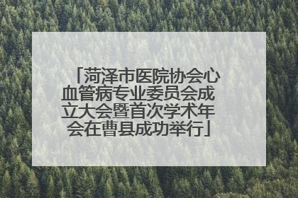 菏泽市医院协会心血管病专业委员会成立大会暨首次学术年会在曹县成功举行