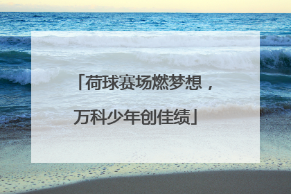 荷球赛场燃梦想，万科少年创佳绩