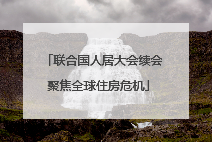 联合国人居大会续会聚焦全球住房危机