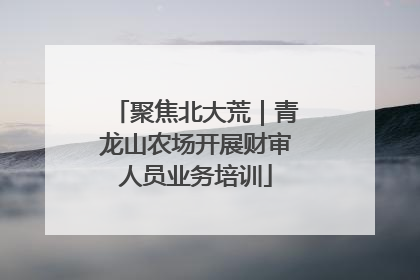 聚焦北大荒｜青龙山农场开展财审人员业务培训