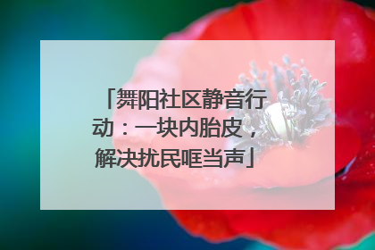 舞阳社区静音行动：一块内胎皮，解决扰民哐当声