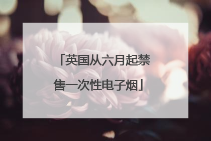 英国从六月起禁售一次性电子烟
