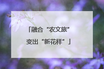融合“农文旅” 变出“新花样”