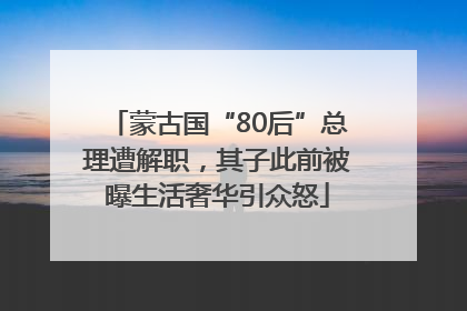 蒙古国“80后”总理遭解职，其子此前被曝生活奢华引众怒