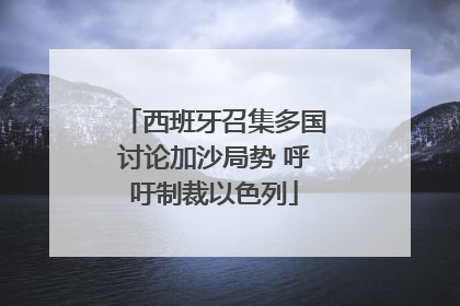 西班牙召集多国讨论加沙局势 呼吁制裁以色列