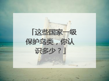 这些国家一级保护鸟类，你认识多少？